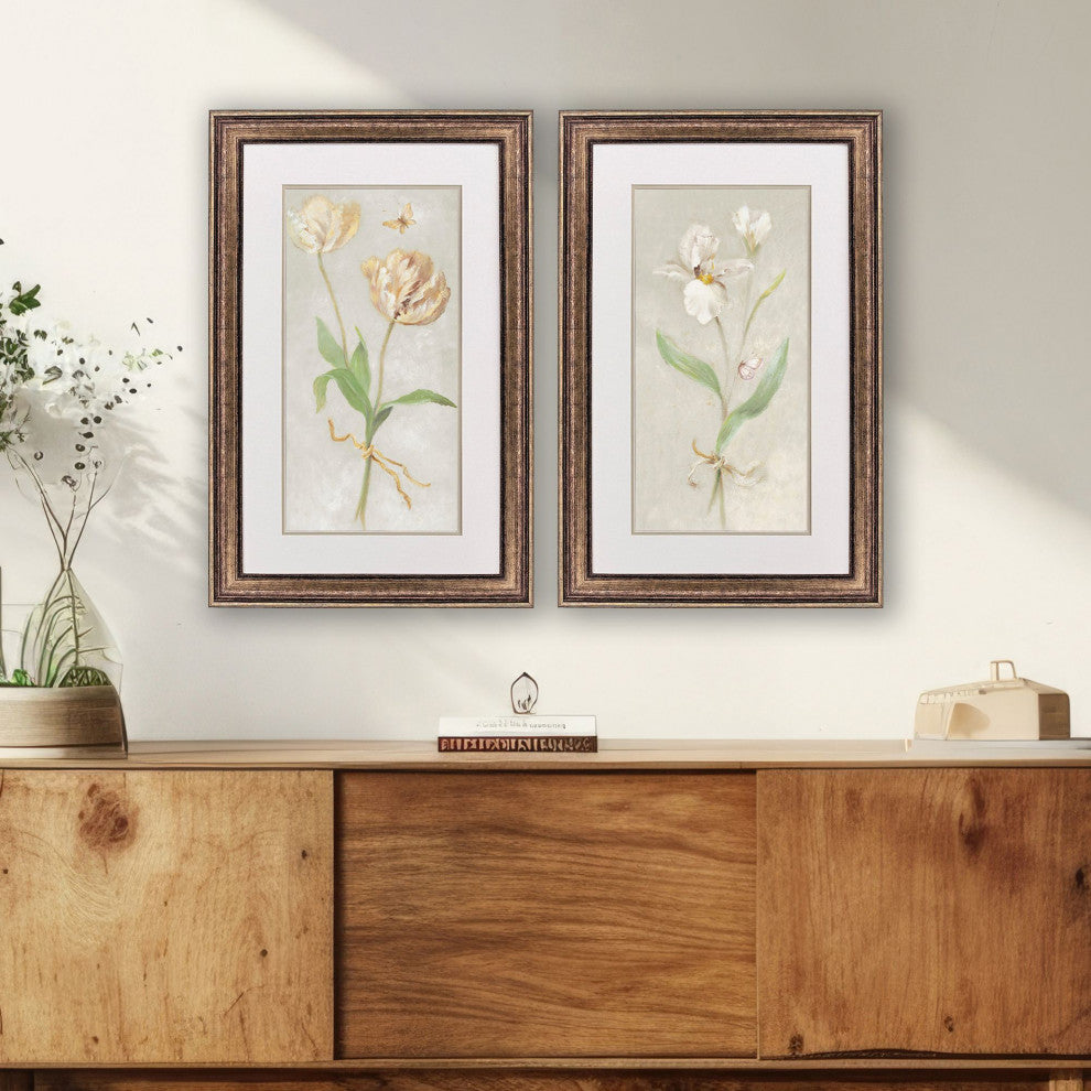 Tulip & Iris Framed Art, 2-Piece Set