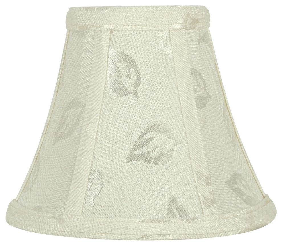 30052-9 Small Bell  Chandelier Clip On Lamp Shade Off White 3"x6"x5"