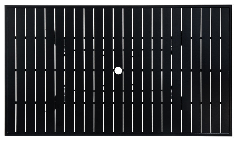 Slat 42" x 73" Rectangular Top With Hole, Smooth White