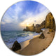 Beautiful Sunset Over Algarve Portugal, Seashore Round Wall Art, 11"