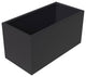 Bloom Rectangular Planter, Fiberstone and MGO Clay, Black, 12 Inch
