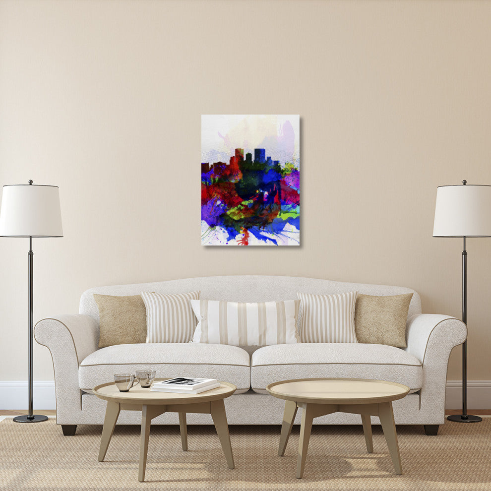 "El Paseo Watercolor Skyline" Fine Art Print