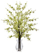 Cherry Blossom, Glass Vase, White