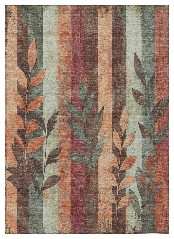 Machine Washable Indoor/Outdoor Chantille ACN1871 Clay 8' x 10' Rug