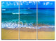 "Floating Blue Waves Beach" Metal Wall Art, 3 Panels, 36"x28"