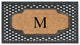 A1HC Mesh Border Rubber and Coir Monogrammed Doormat, 23"X38", Black, M