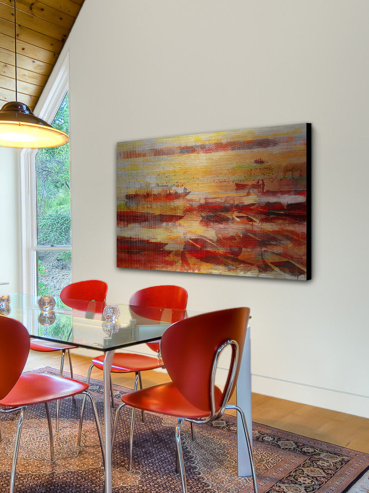 "Ozar" UV Ink Print on Brushed Aluminum, 60"x40"