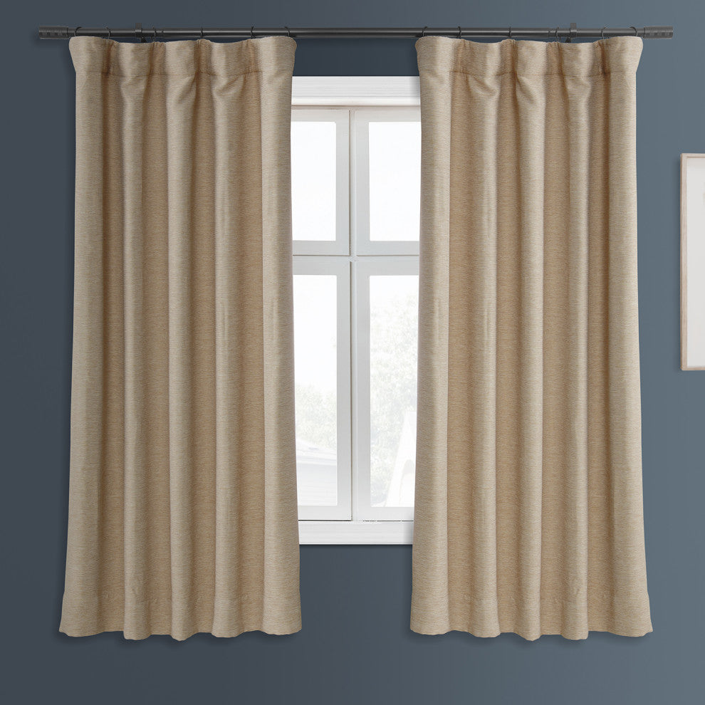 Ginger Bellino Blackout Room Darkening Curtain Single Panel, 50"x63"