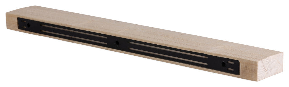 Solid Timber Floating Mantel Shelf, Unfinished, 60"