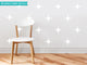 Retro Stars Fabric Wall Decal, White
