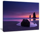 "Purple Haystack Rock" Seascape Art Canvas, 20"x12"