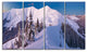 "Frosty Winter Carpathians View" Landscape Wall Art, 4 Panels, 48"x28"