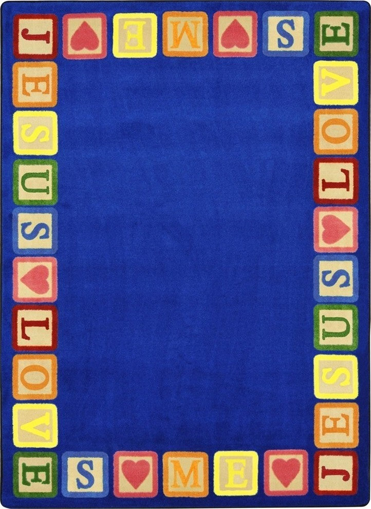 Kid Essentials Rug, Blocks of Love, 5'4"x7'8"
