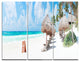 "Caribbean Beach Panorama" Photo Metal Wall Art, 3 Panels, 36"x28"