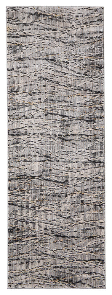 Maxin R39NX Modern/Casual/Industrial Runner, Gray/Charcoal, 2'6"x7'3"