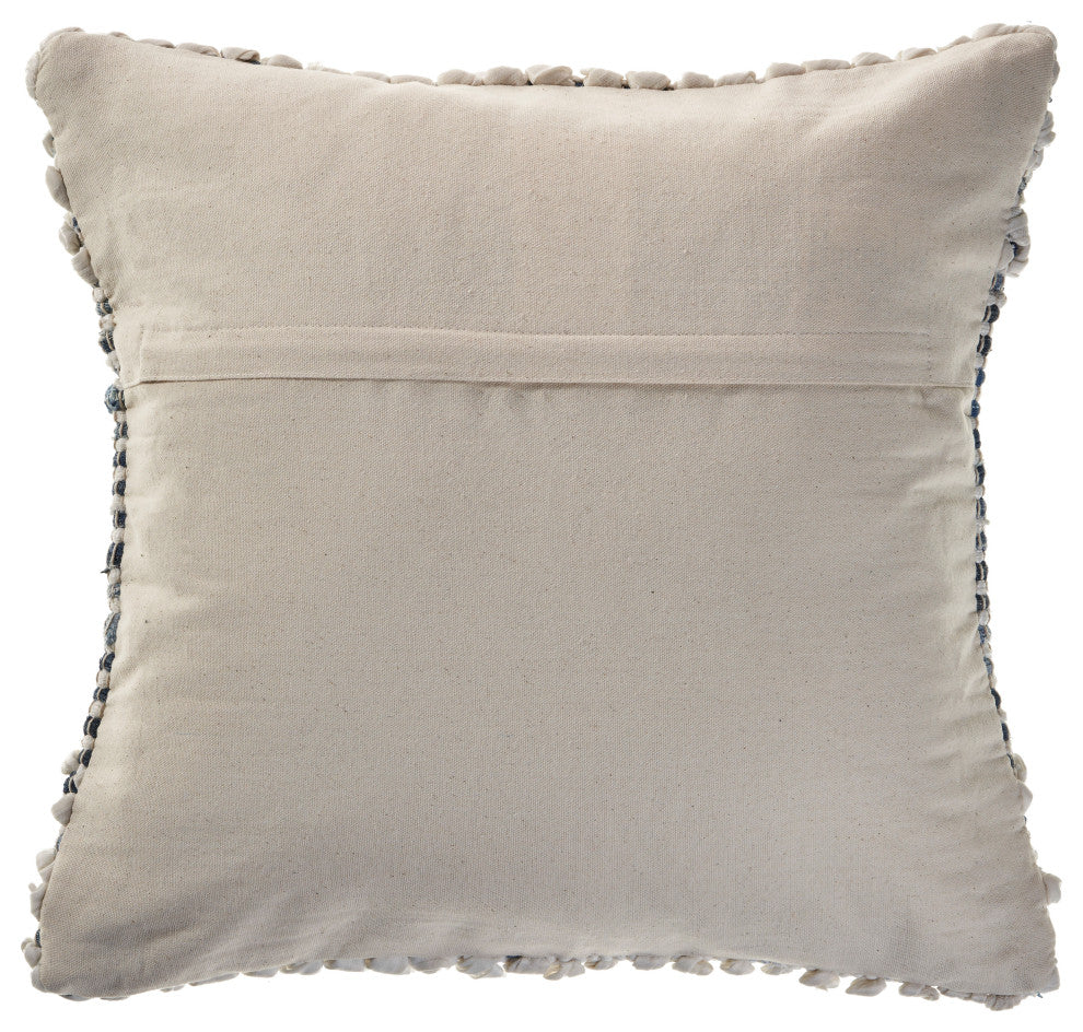 Bold Textured Navy Throw Pillow