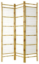 6' Tall Burnt Bamboo With Rice Paper Shoji Screen