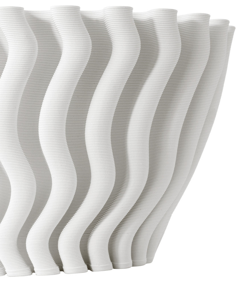 Ripple White Vase