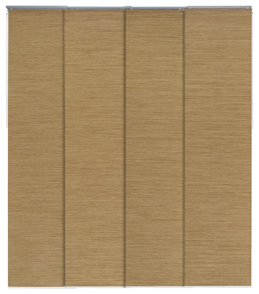 Adjustable Sliding Panel Track Blind 45.8"-86" W x 96" L, Zen, Pecan