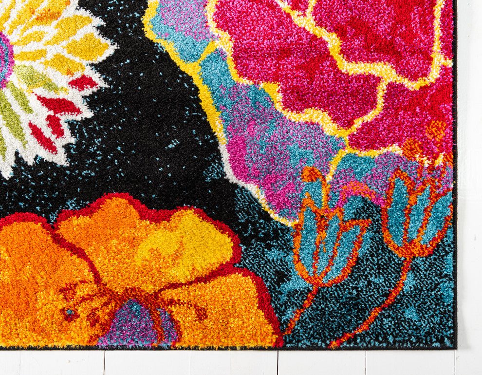 Unique Loom Black Lyon Kennedy 5' 0 x 8' 0 Area Rug