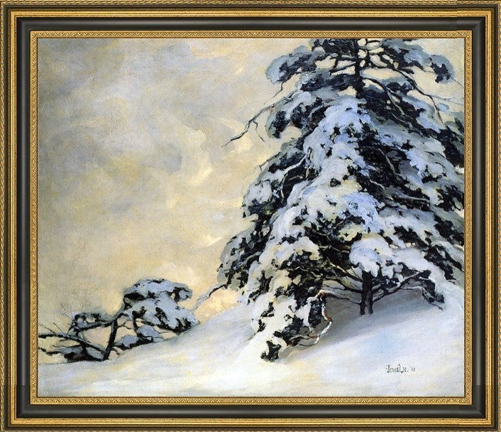 Jonas Lie After the Snowfall Framed Premium Canvas Print, 20"x25"
