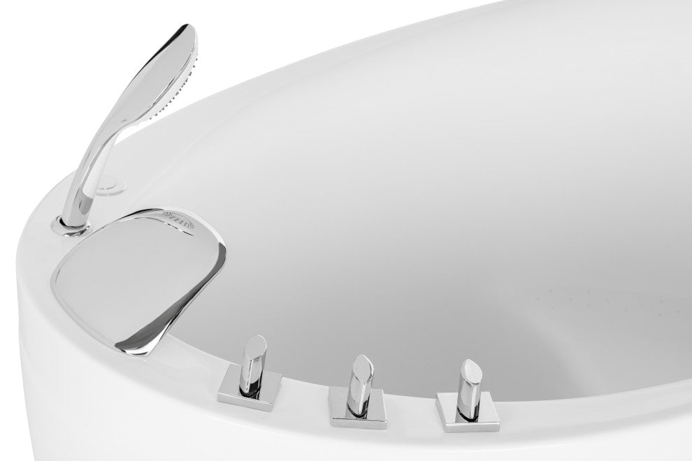 48" Luxury Freestanding Whirlpool Jacuzzi Massage Bathtub