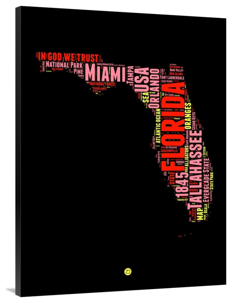 "Florida Word Cloud 1" Fine Art Print