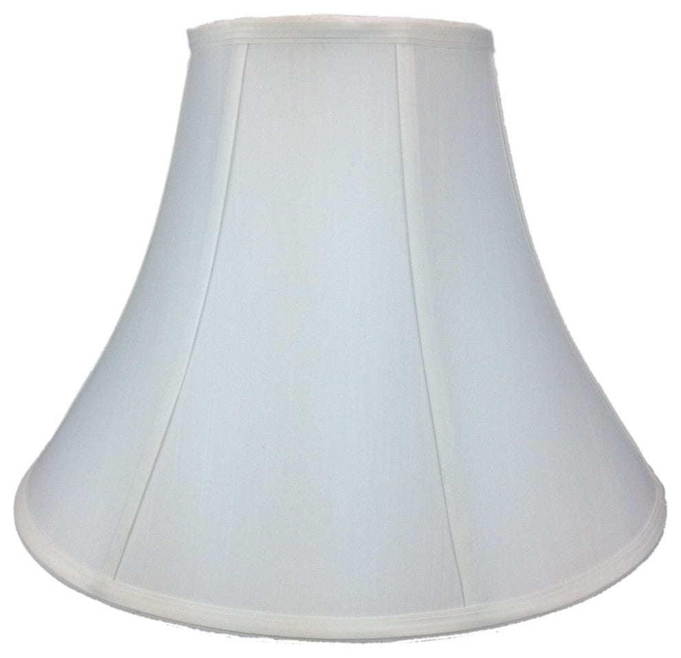 8"x17"x12" Premium Fabric Bell Lampshade, White