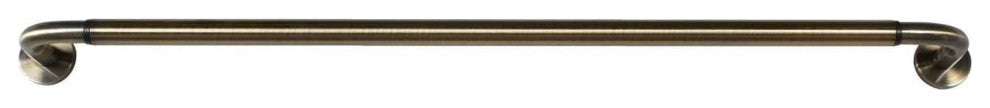 Versailles 7/8" Privacy Wraparound Rod Set, 66"x120" Antique Brass