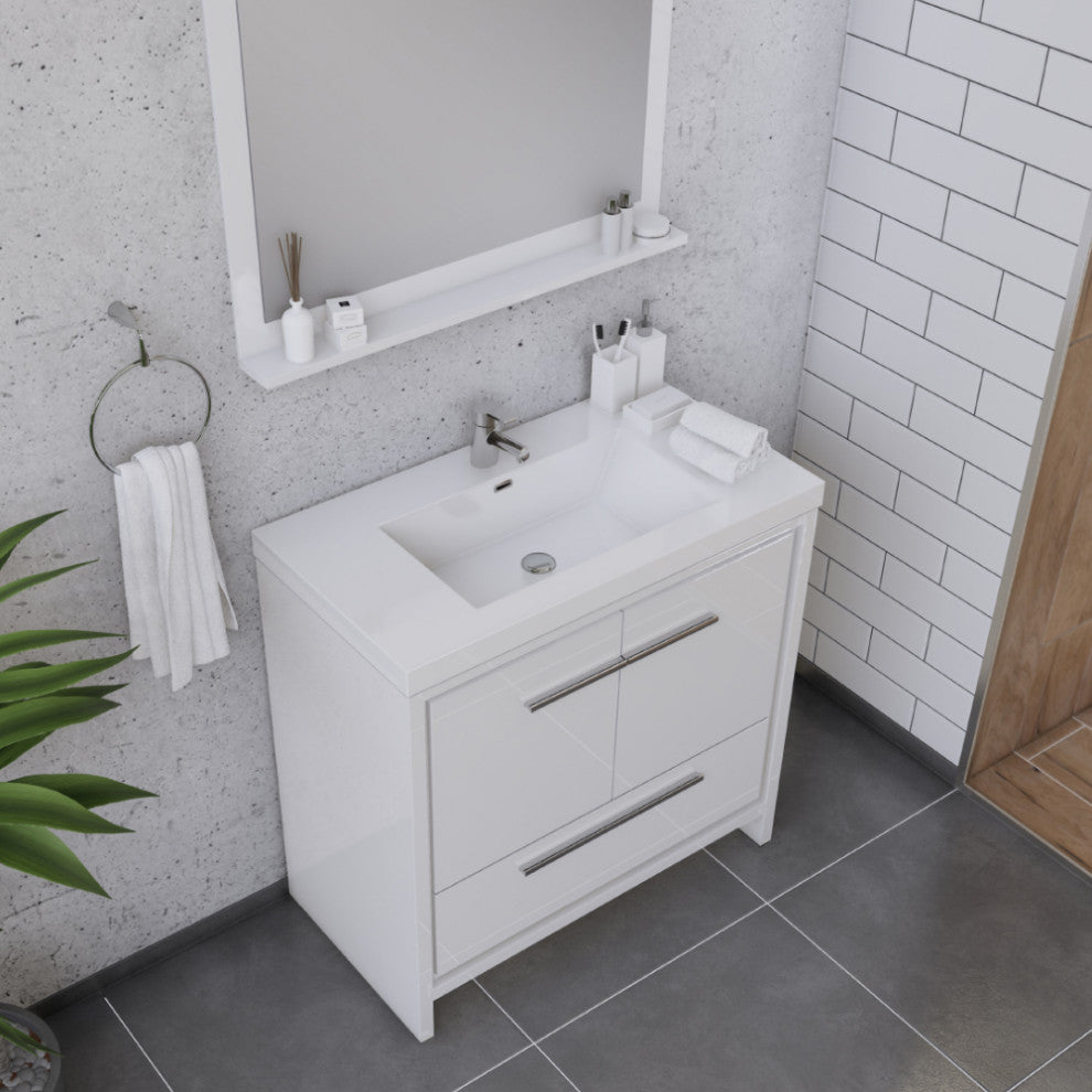 Sortino 36" Bathroom Vanity With Sink, White