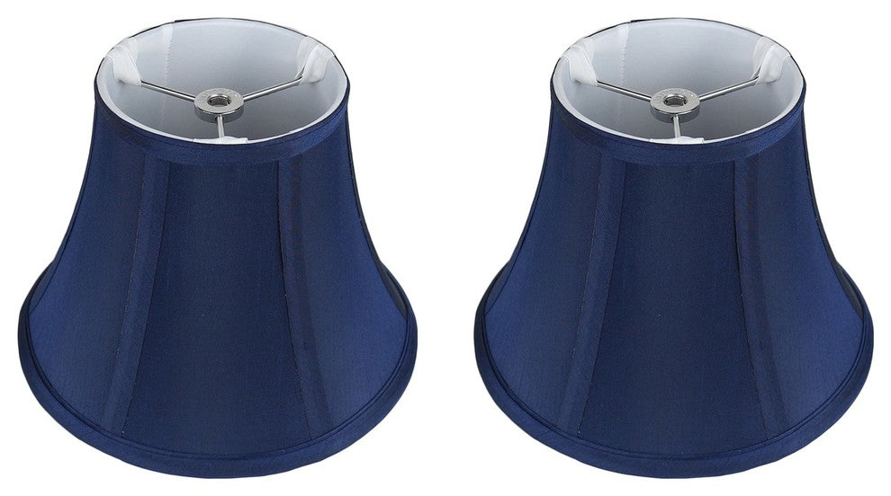 Bell Lamp Shade, 5x9x7", Navy Blue, Set of 2