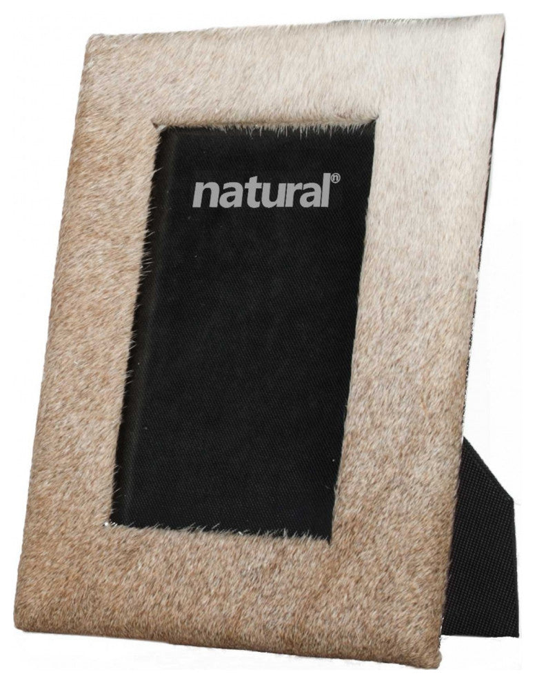 HomeRoots 11" x 13" Natural Cowhide 8" x 10" Picture Frame