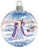 Hand Painted Scenic Glass Ornament Wilderness Friends Ball