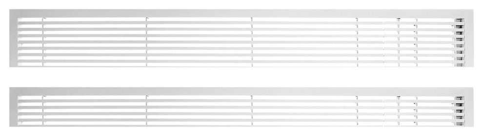 AG20 Series 6"x 48" Right Door Solid Aluminum Fixed Bar, White-Gloss