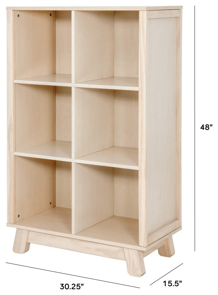 Hudson Cubby Bookcase, Washed Natural