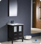 Torino 24" Espresso Modern Bathroom Vanity With Integrated Sink, FFT3111CH