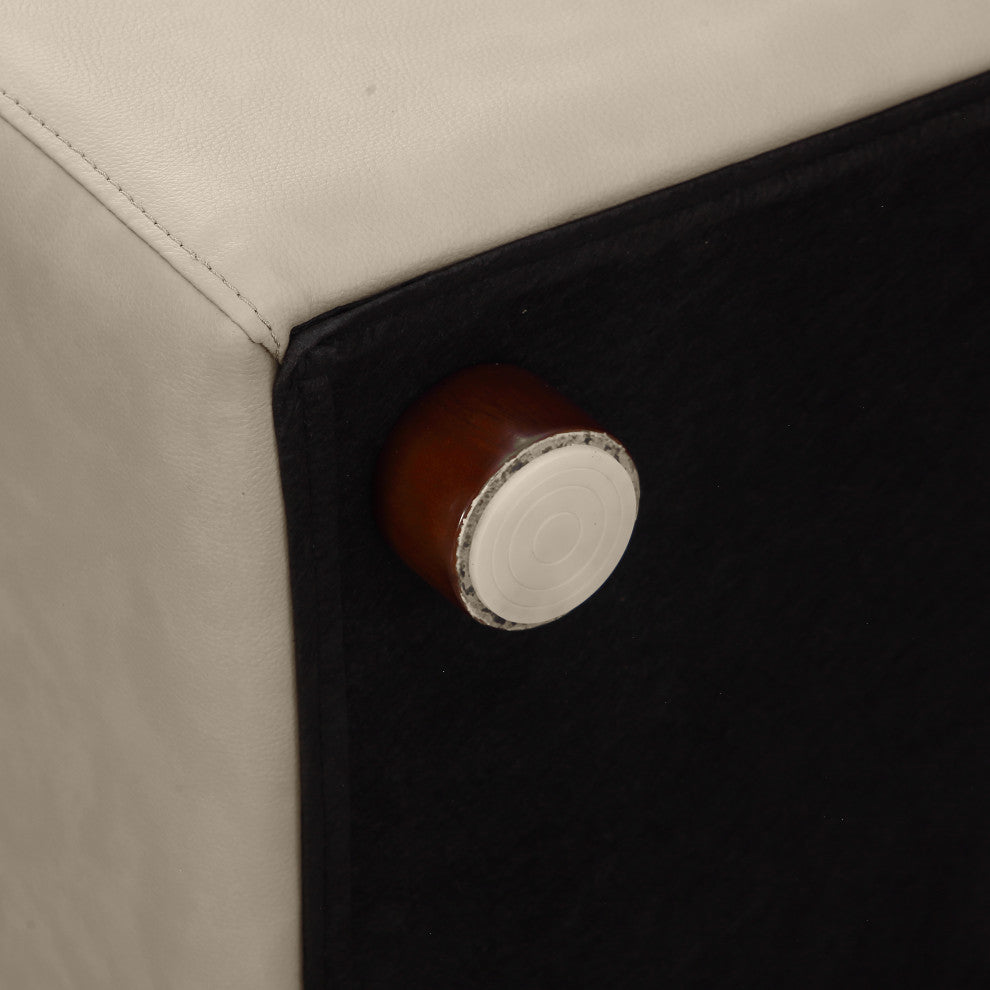 Dante Armless Chair Upholstered, Top Grain Italian Leather