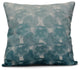 Beach Clouds, Geometric Print Pillow, Teal, 26"x26"