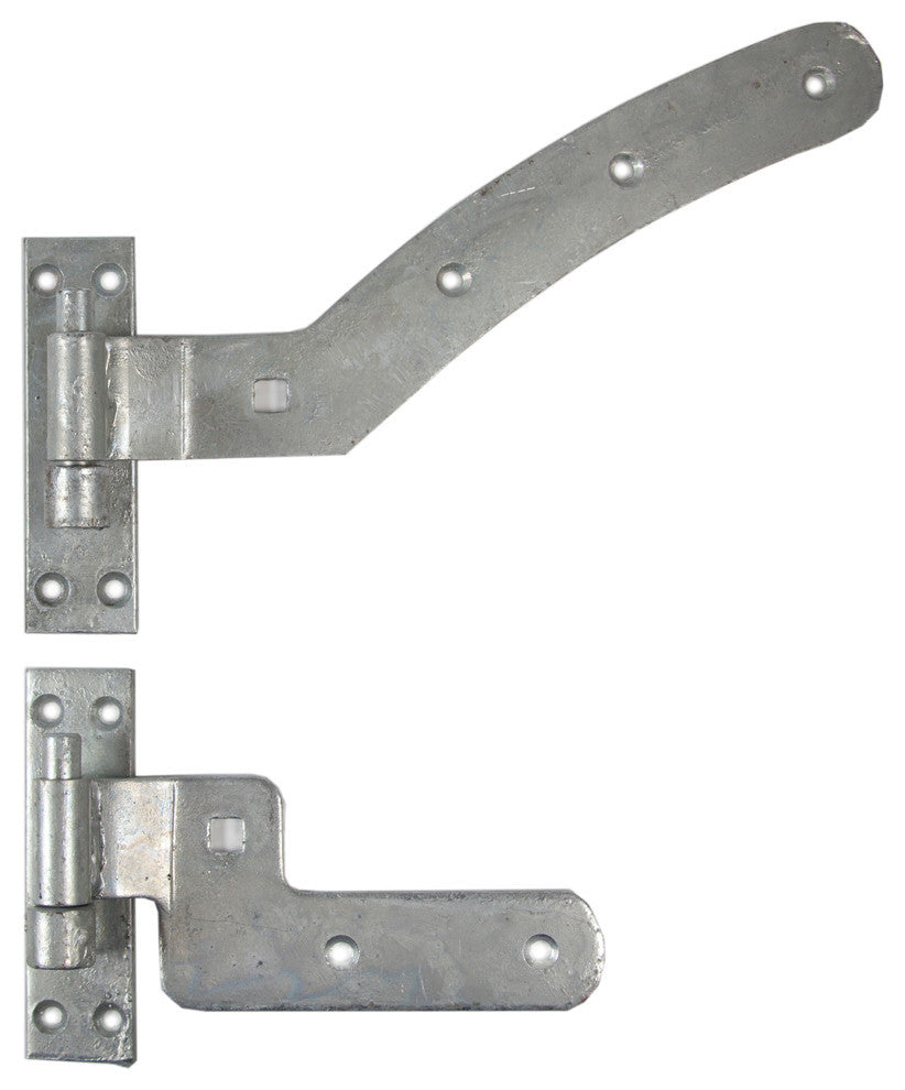 12" Curved Rail Hinge Kits, Galvanized, 12", Right