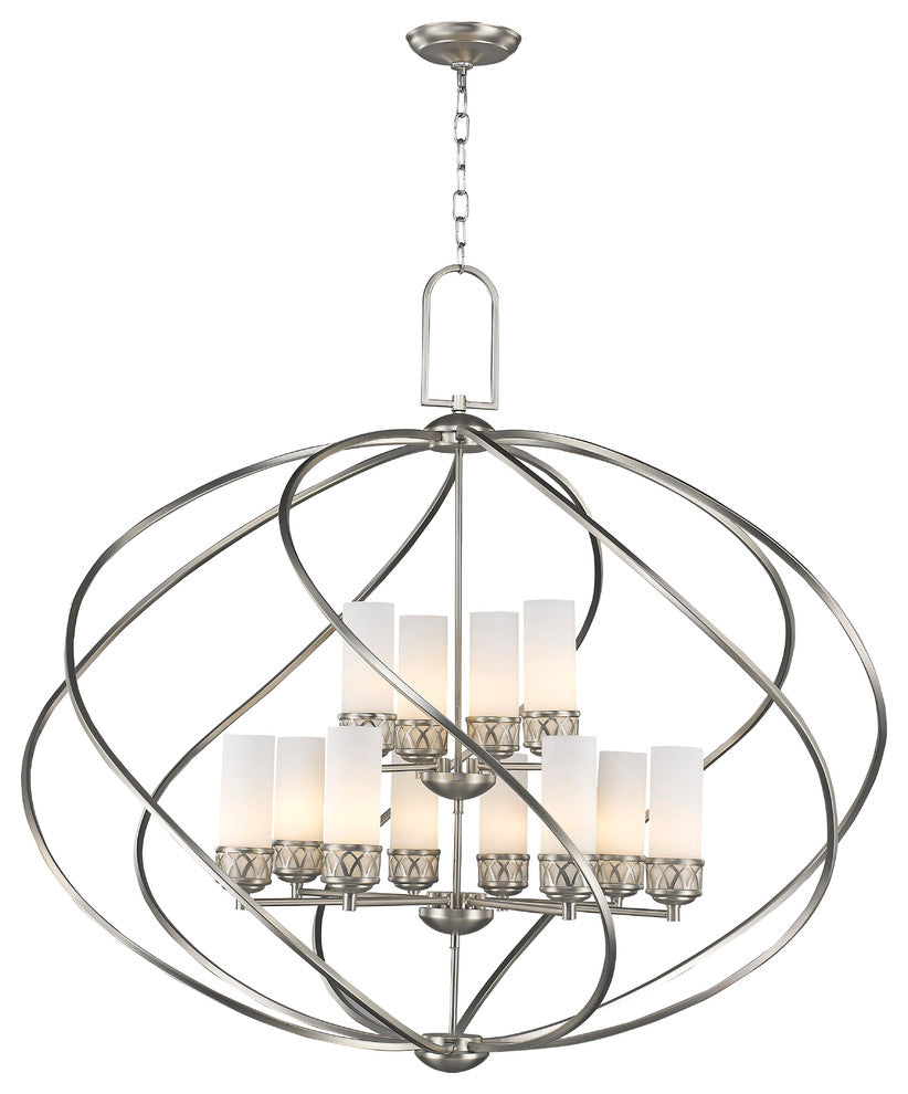 Westfield Foyer Chandelier, Brushed Nickel
