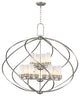 Westfield Foyer Chandelier, Brushed Nickel