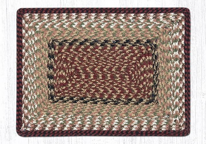 Burgundy/Mustard Rectangle Placemat 13.25"x17.25"