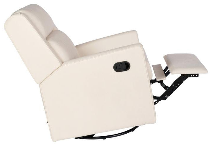 Cash Swivel Glider Rocker Recliner Chair, Cream