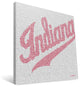 Indiana University Hoosiers Typo Canvas Print, 16"x16"