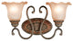 Woodbridge Lighting Elegante 2-light Glass Bathroom Light in Gothic Bronze