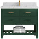 Parker 42 Single Sink Bath Vanity in Lafayette Green  2" Calacatta Sienna