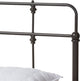 Ginette Vintage Industrial Antique Black Metal Platform Bed, Full