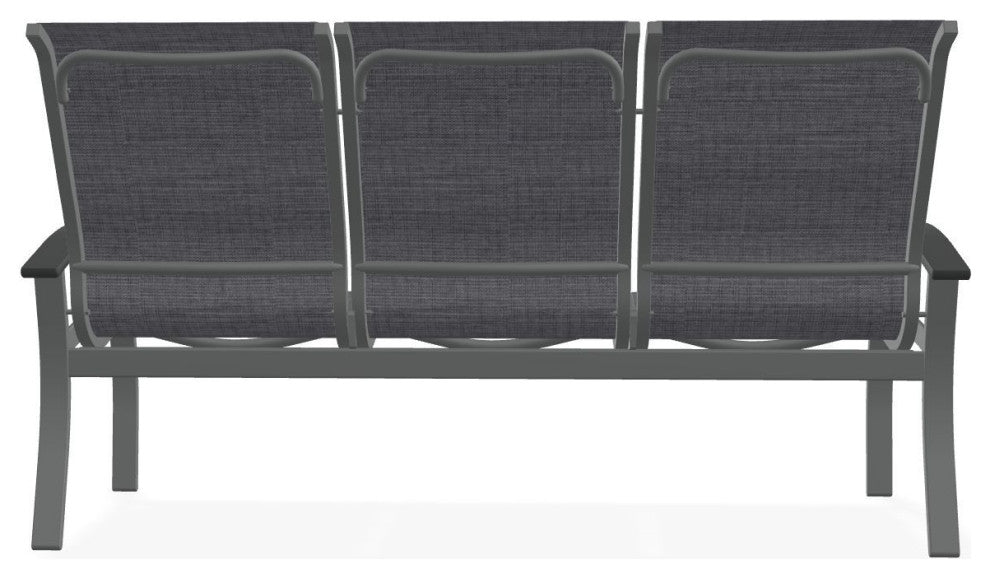 Belle Isle Sling 3-Seat Outdoor Sofa, Augustine Pewter/Graphite