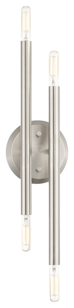 Brushed Nickel Mid Century Modern Sconce