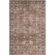 Bayberry Spill Proof Vintage Machine Washable Area Rug, Brown 3'x5'